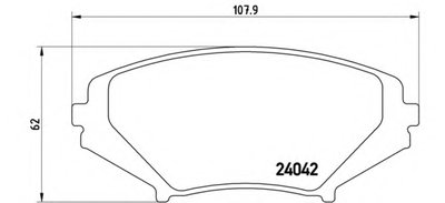 P49034 BREMBO Комплект тормозных колодок, дисковый тормоз