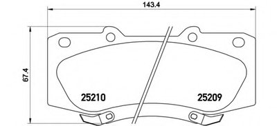 P83140 BREMBO Комплект тормозных колодок, дисковый тормоз