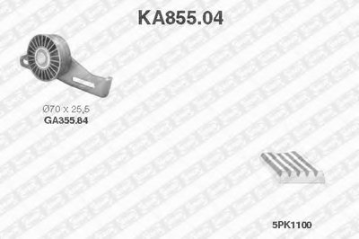 KA85504 SNR Поликлиновой ременный комплект