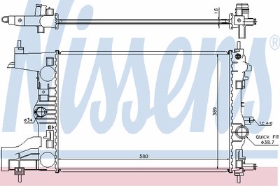 Радиатор, охлаждение двигателя NISSENS купить