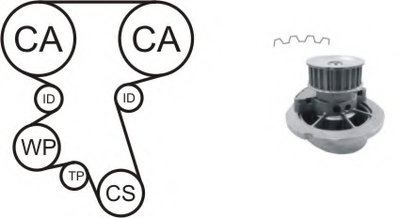 WPK167602 AIRTEX Водяной насос + комплект зубчатого ремня