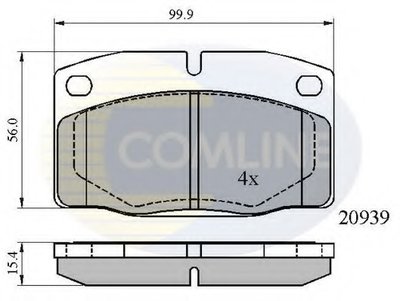 CBP0135 COMLINE Комплект тормозных колодок, дисковый тормоз