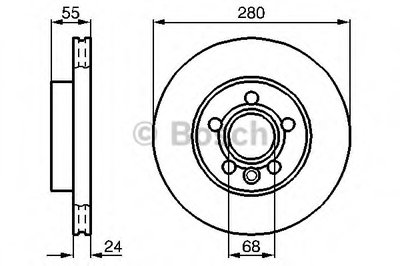 0986479B50 BOSCH Тормозной диск