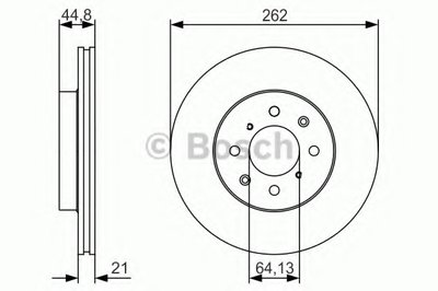 0986479R80 BOSCH Тормозной диск