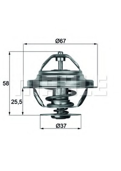 TX2080D MAHLE ORIGINAL Термостат, охлаждающая жидкость