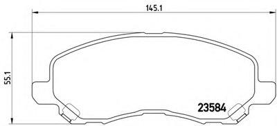 P54030 BREMBO Комплект тормозных колодок, дисковый тормоз