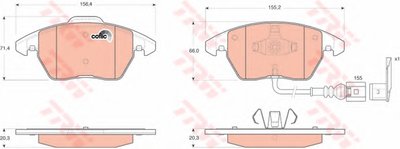 GDB1550 TRW Комплект тормозных колодок, дисковый тормоз