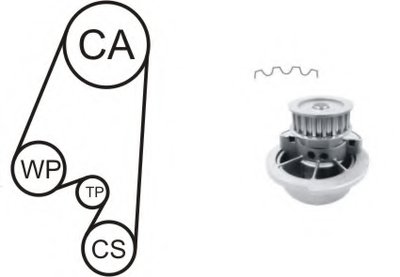 WPK167701 AIRTEX Водяной насос + комплект зубчатого ремня
