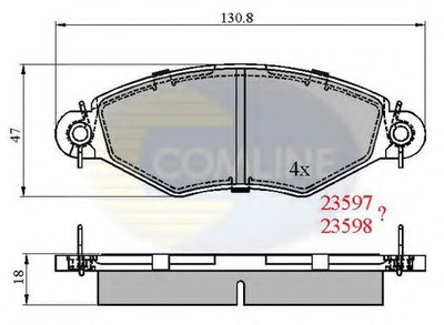 CBP0704 COMLINE Комплект тормозных колодок, дисковый тормоз