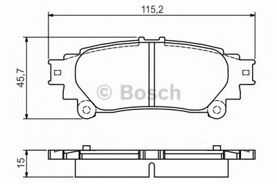 0986495174 BOSCH Комплект тормозных колодок, дисковый тормоз