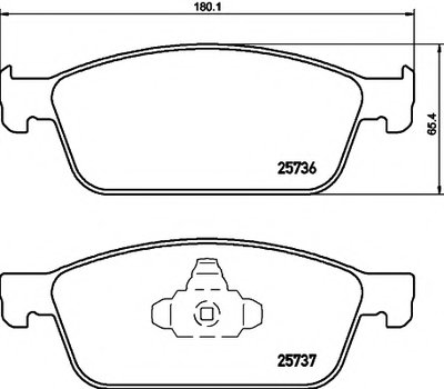 8DB355020831 HELLA PAGID Комплект тормозных колодок, дисковый тормоз