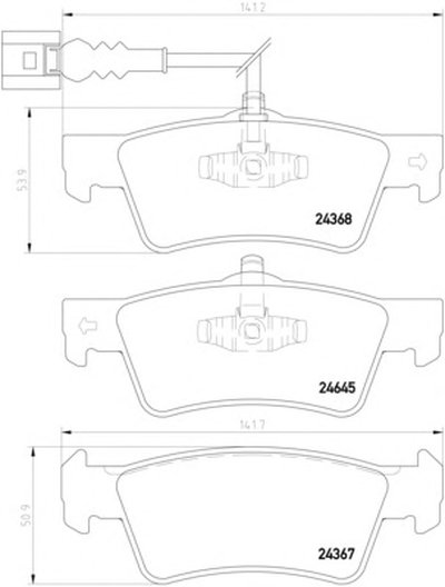 8DB355013841 HELLA PAGID Комплект тормозных колодок, дисковый тормоз