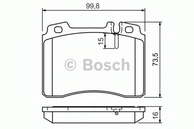 0986424170 BOSCH Комплект тормозных колодок, дисковый тормоз