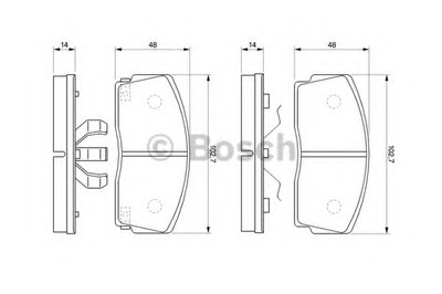 0986493390 BOSCH Комплект тормозных колодок, дисковый тормоз