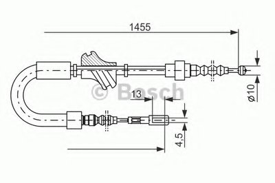 1987477062 BOSCH Трос, стояночная тормозная система