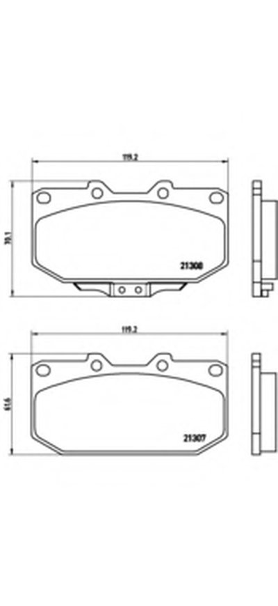 P56025 BREMBO Комплект тормозных колодок, дисковый тормоз