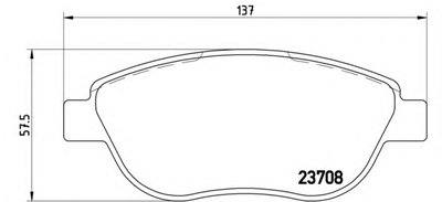 P23119 BREMBO Комплект тормозных колодок, дисковый тормоз