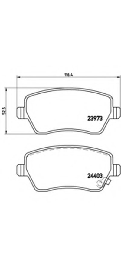 P59050 BREMBO Комплект тормозных колодок, дисковый тормоз