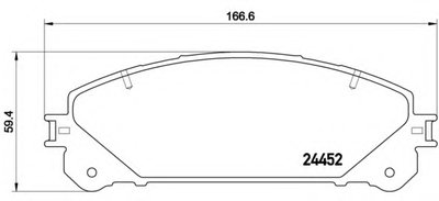 P83145 BREMBO Комплект тормозных колодок, дисковый тормоз