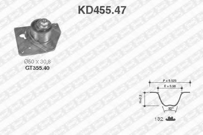 KD45547 SNR Комплект ремня ГРМ