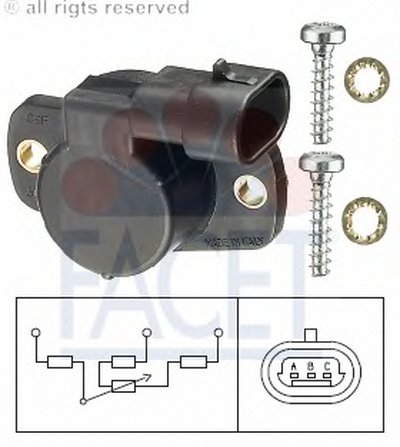 105096 FACET Датчик, положение дроссельной заслонки