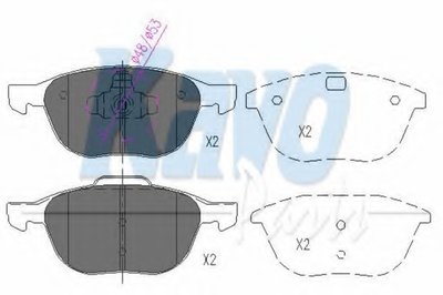 KBP4513 KAVO PARTS Комплект тормозных колодок, дисковый тормоз