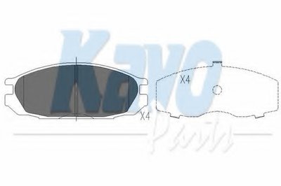 KBP6510 KAVO PARTS Комплект тормозных колодок, дисковый тормоз