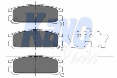 KBP8016 KAVO PARTS Комплект тормозных колодок, дисковый тормоз