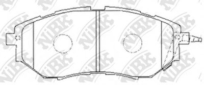 PN7499 NIBK Комплект тормозных колодок, дисковый тормоз