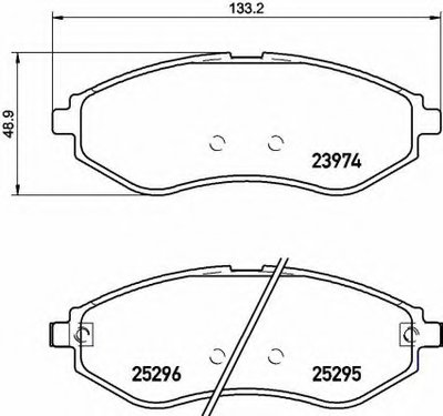 P10057 BREMBO Комплект тормозных колодок, дисковый тормоз