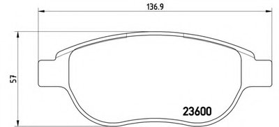 P61068 BREMBO Комплект тормозных колодок, дисковый тормоз