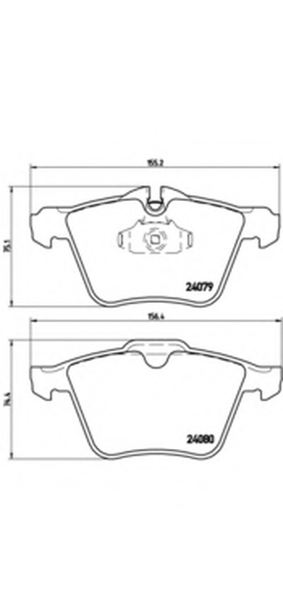 P36027 BREMBO Комплект тормозных колодок, дисковый тормоз