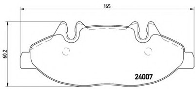 P50050 BREMBO Комплект тормозных колодок, дисковый тормоз