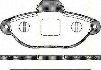 811015025 TRISCAN Комплект тормозных колодок, дисковый тормоз