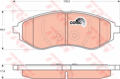 Комплект тормозных колодок, дисковый тормоз COTEC TRW купить