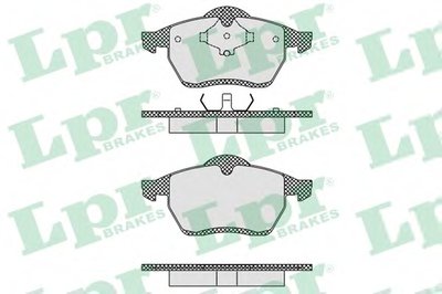 05P612 LPR Комплект тормозных колодок, дисковый тормоз