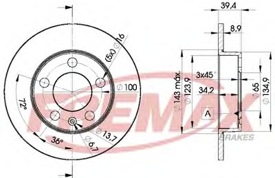 BD5601 FREMAX Тормозной диск