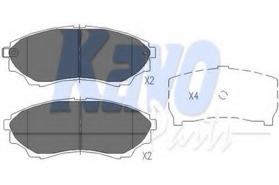 KBP4514 KAVO PARTS Комплект тормозных колодок, дисковый тормоз