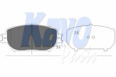 KBP9070 KAVO PARTS Комплект тормозных колодок, дисковый тормоз