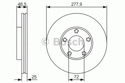 0986479R83 BOSCH Тормозной диск