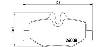 P50051 BREMBO Комплект тормозных колодок, дисковый тормоз