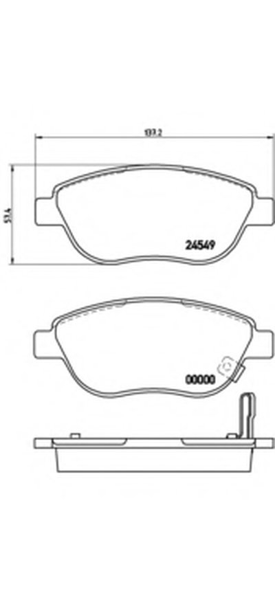 P59052 BREMBO Комплект тормозных колодок, дисковый тормоз