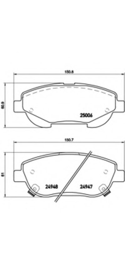 P83148 BREMBO Комплект тормозных колодок, дисковый тормоз