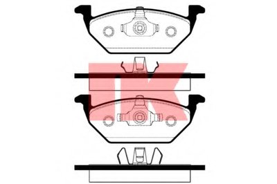 224740 NK Комплект тормозных колодок, дисковый тормоз
