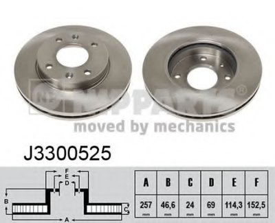 J3300525 NIPPARTS Тормозной диск