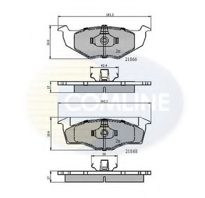 CBP0707 COMLINE Комплект тормозных колодок, дисковый тормоз