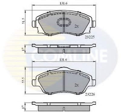 CBP31112 COMLINE Комплект тормозных колодок, дисковый тормоз