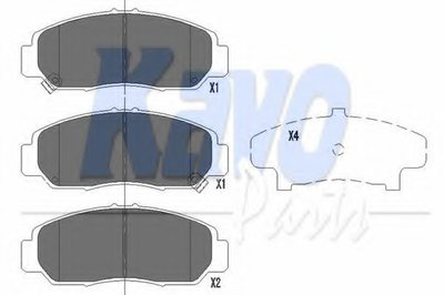 KBP2037 KAVO PARTS Комплект тормозных колодок, дисковый тормоз