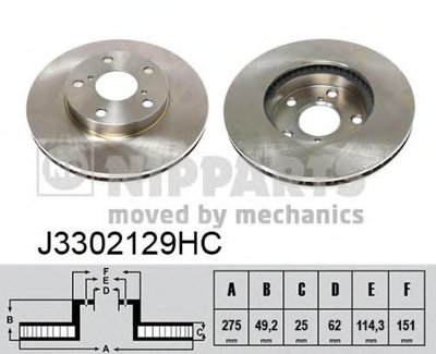 J3302129HC NIPPARTS Тормозной диск