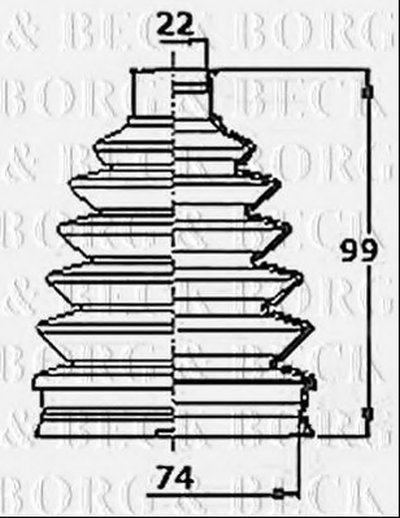 BCB6142 BORG & BECK Пыльник, приводной вал